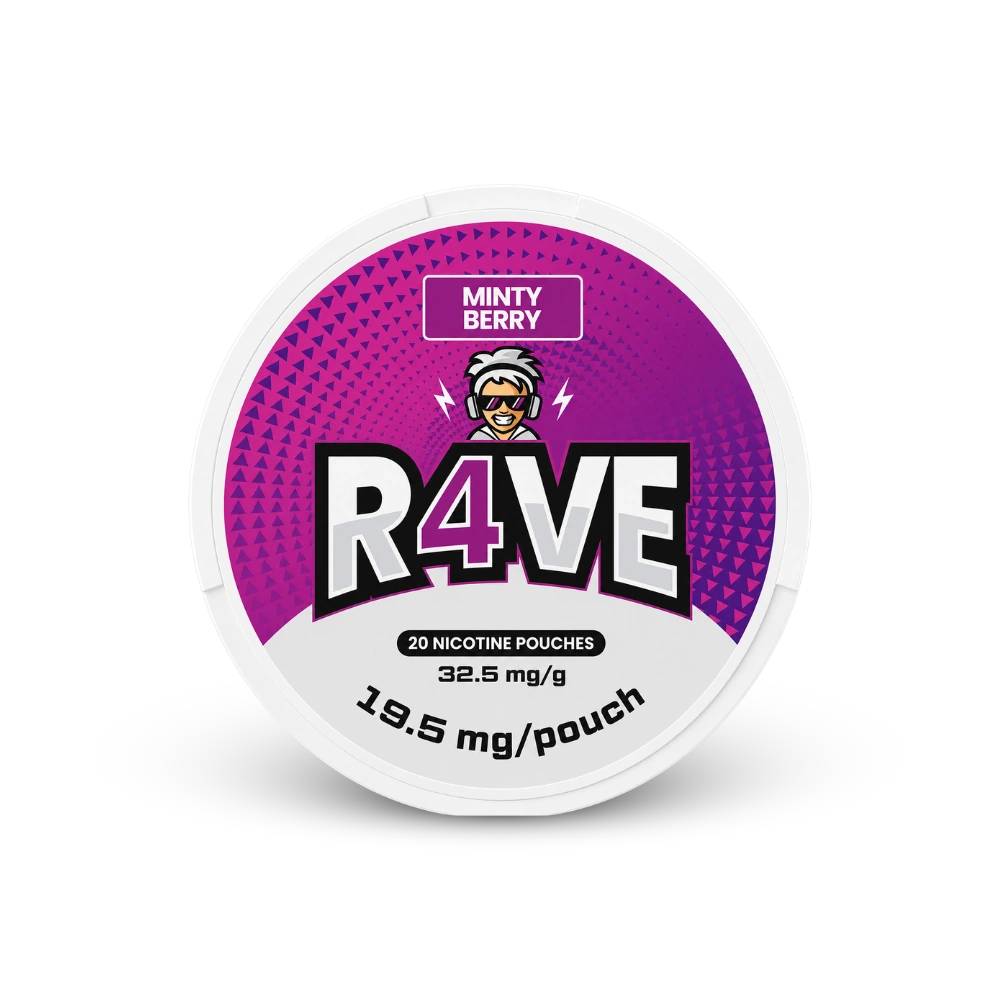 RAVE Minty Berry 32.5mg – lata de bolsas de nicotina