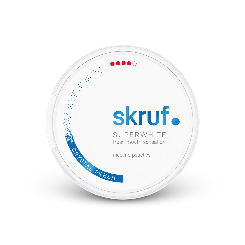 SKRUF Crystal Fresh Extra Strong – lata de bolsitas de nicotina