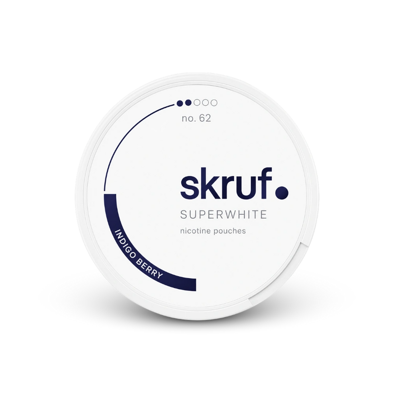 SKRUF Indigo Berry S2 – lata de bolsas de nicotina
