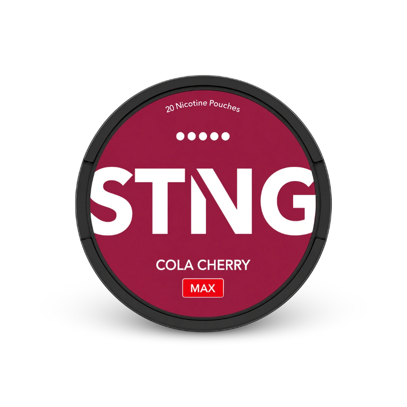 STNG Cola Cherry MAX – lata de bolsas de nicotina