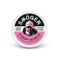 Smögen Stormy Licorice – lata de bolsas de nicotina
