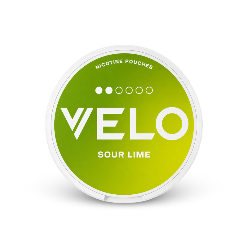 VELO Sour Lime Slim – lata de bolsitas de nicotina