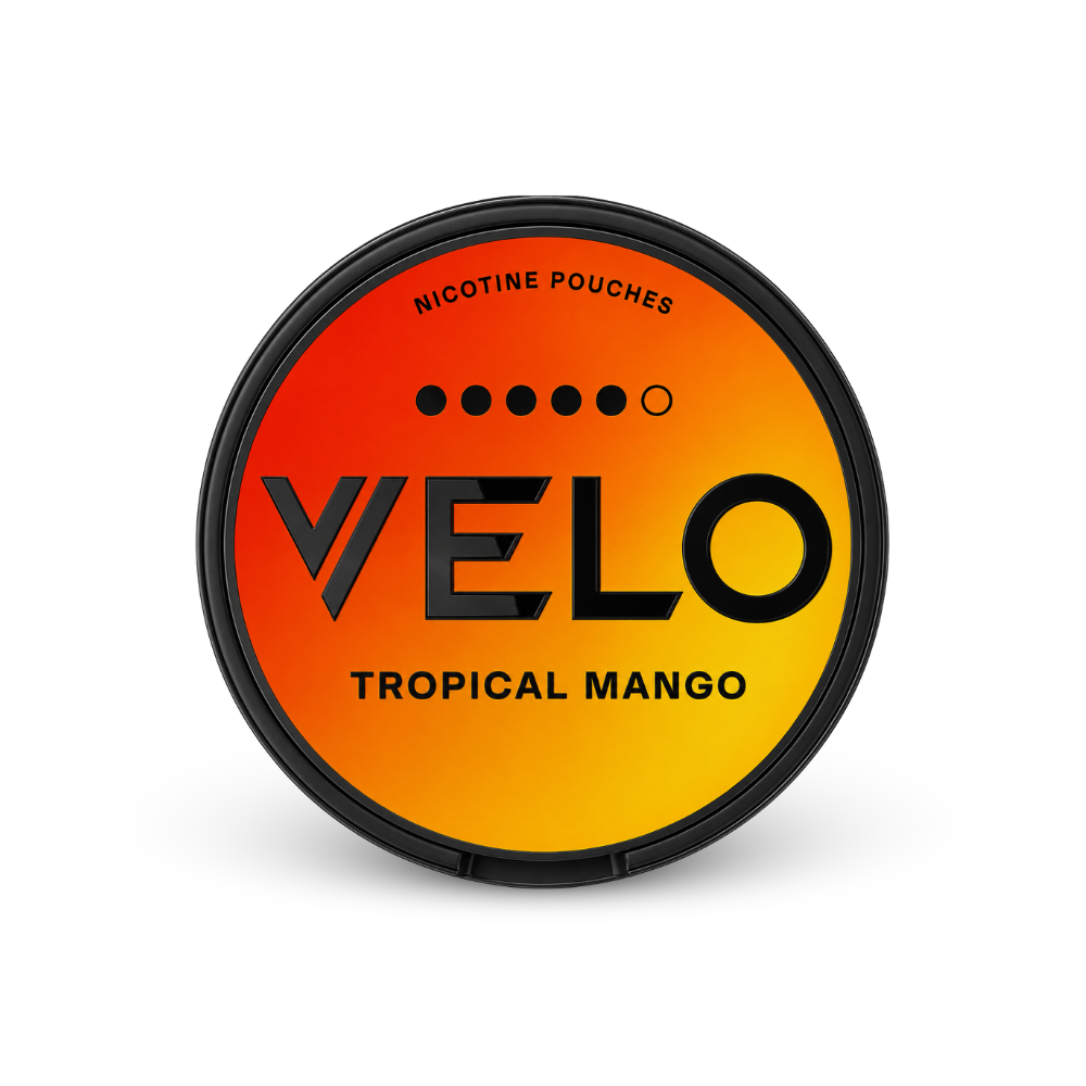 VELO Tropical Mango High Nic – lata de bolsas de nicotina