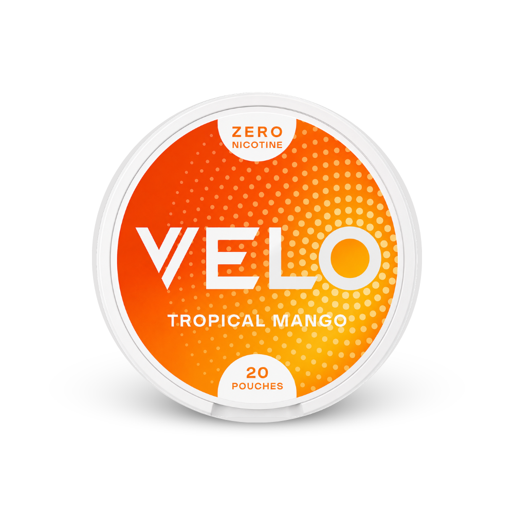VELO Tropical Mango Zero – lata de bolsas de nicotina