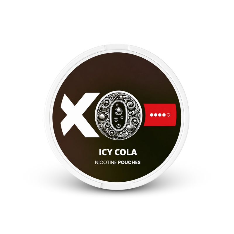 XO Icy Cola – lata de bolsas de nicotina
