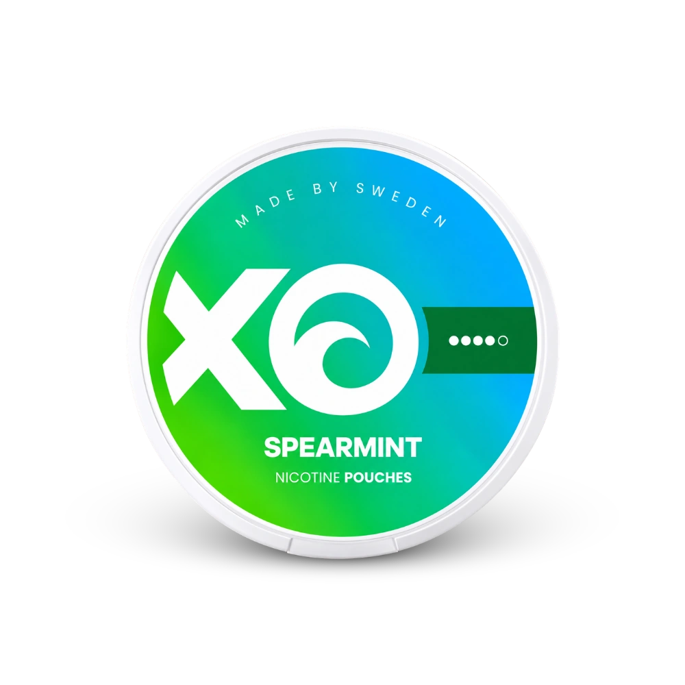 XO Spearmint – lata de bolsas de nicotina
