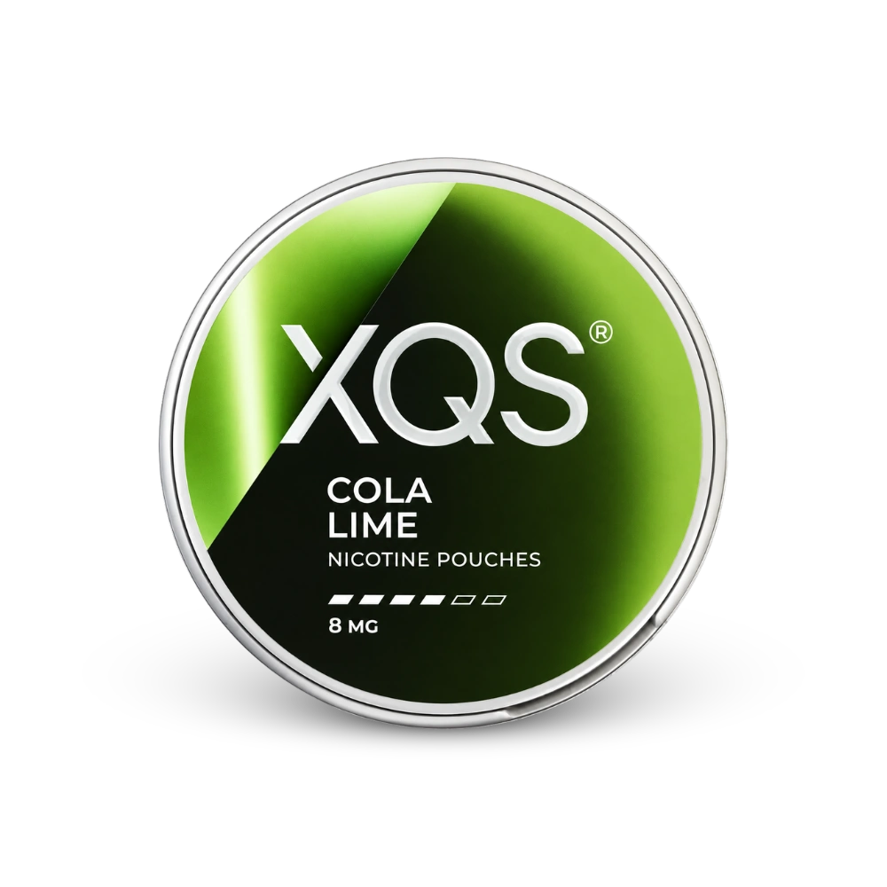 XQS Cola Lime 8mg – lata de bolsas de nicotina