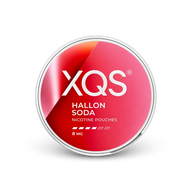 XQS Hallonsoda Strong – lata de bolsas de nicotina