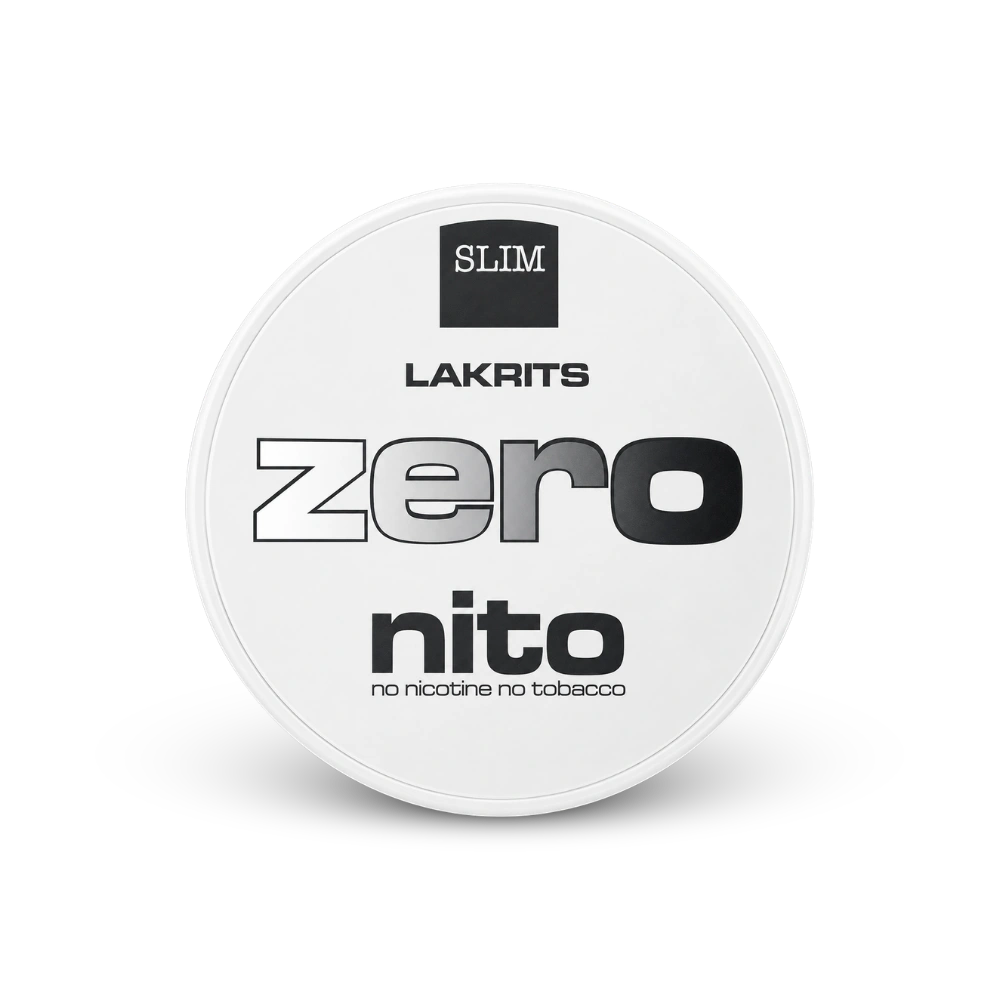 Zeronito Lakrits Slim – lata de bolsas de nicotina