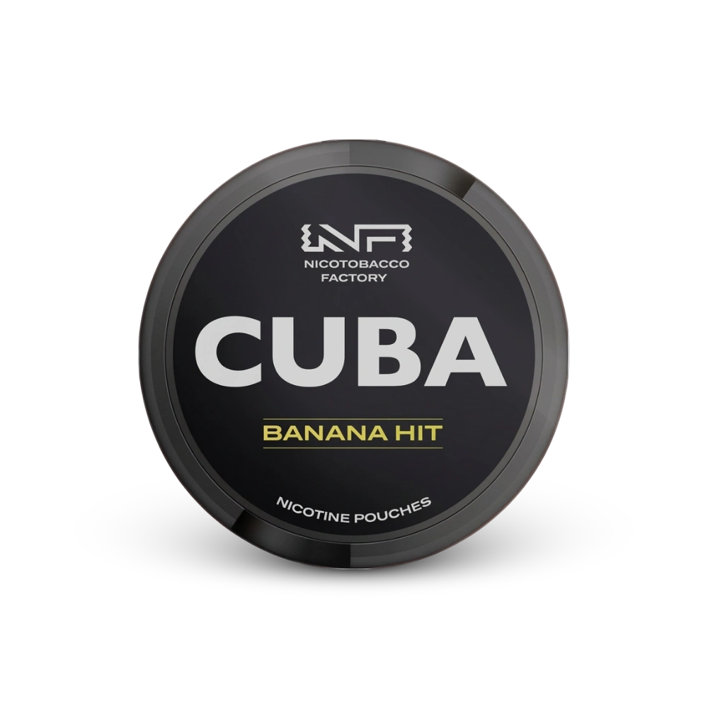 Cuba Black Banana Hit – lata de bolsas de nicotina