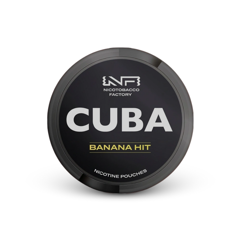 Cuba Black Banana Hit – lata de bolsas de nicotina
