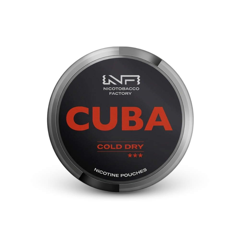 Cuba Black Cold Dry – lata de bolsitas de nicotina