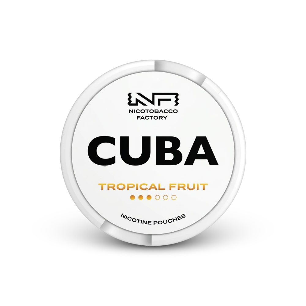 Cuba White Tropical Fruit – lata de bolsitas de nicotina