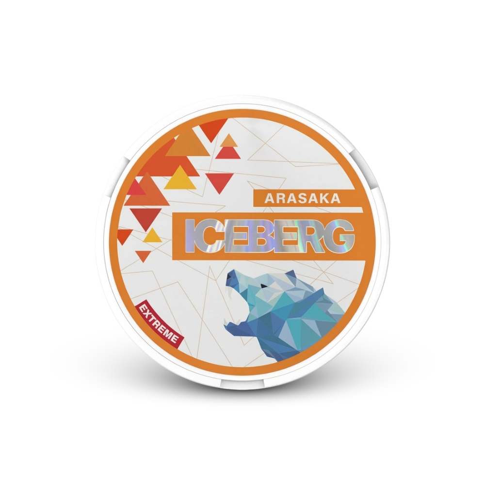 Iceberg Arasaka – lata de bolsas de nicotina